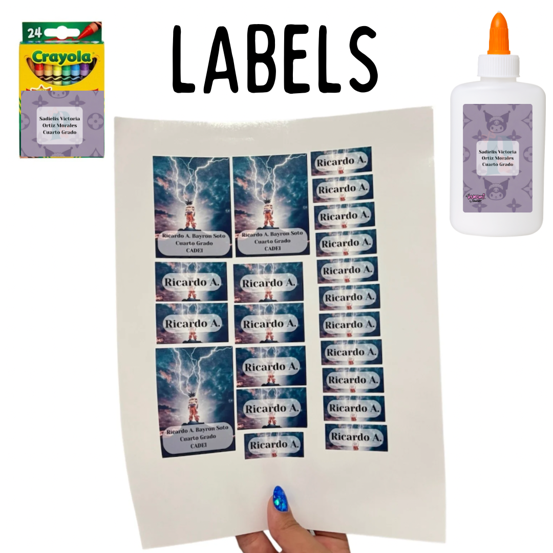 Hojas de Labels