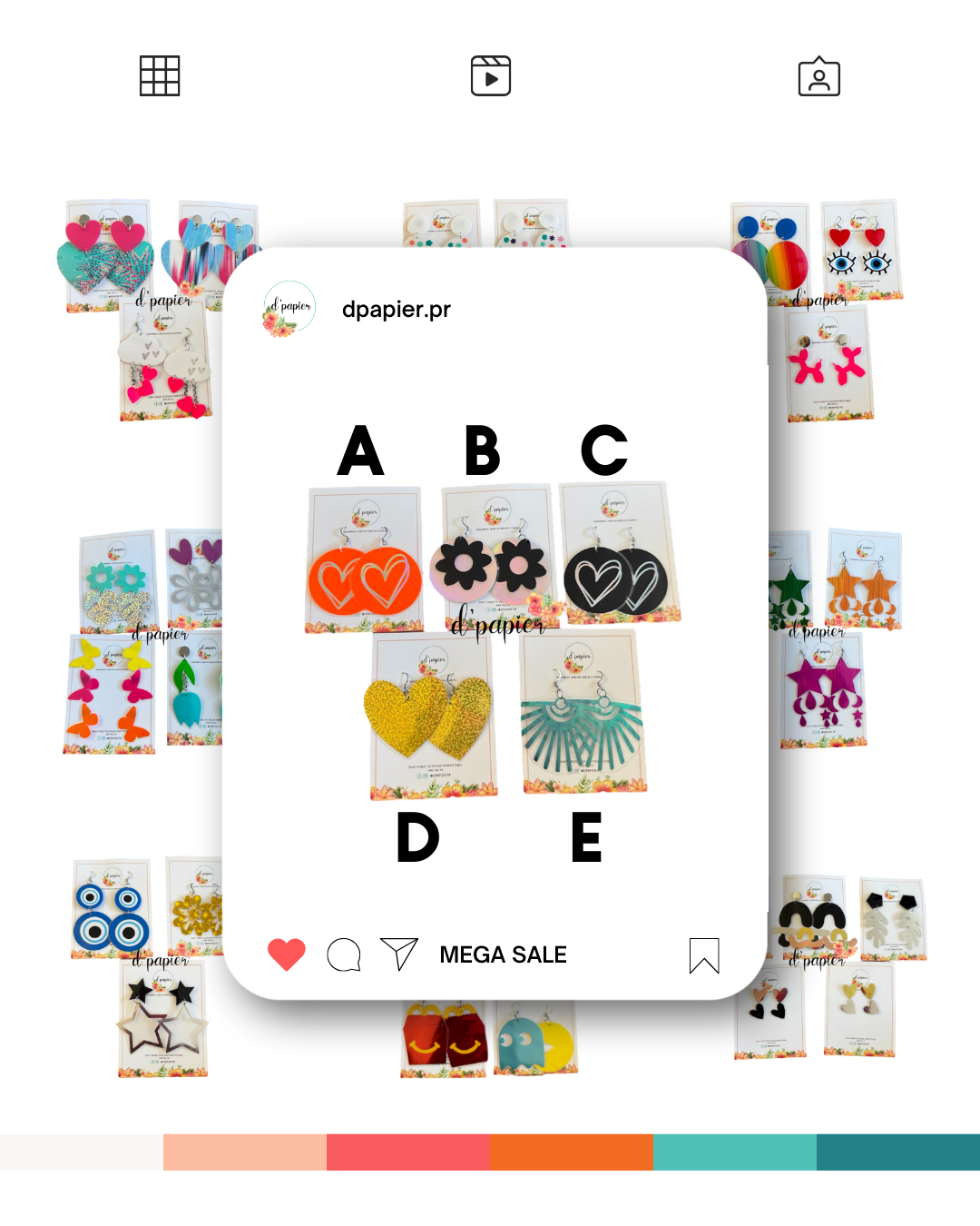 HEARTS METALLIC EARRINGS