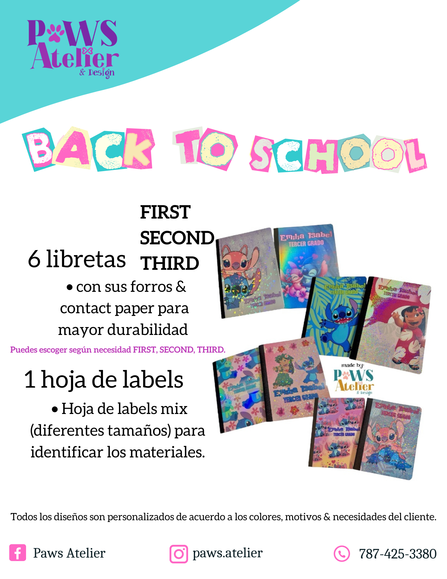OFERTA 6 libretas (FIRST, SECOND,THIRD)