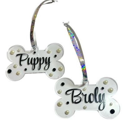 Ornamentos Navideños - Hueso Clear